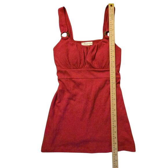 Y2K Self Esteem Top M Pink Smocked Baby Doll Gauzy Stretchy 90's - Picture 9 of 9